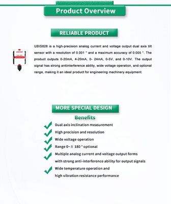 UNIVO UBIS-828Y Inclination Sensor for X-Y Axis Measurement in Industrial Applications