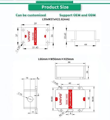 Universal Industrial Inclination Sensor with High Precision and Customized ODM Support
