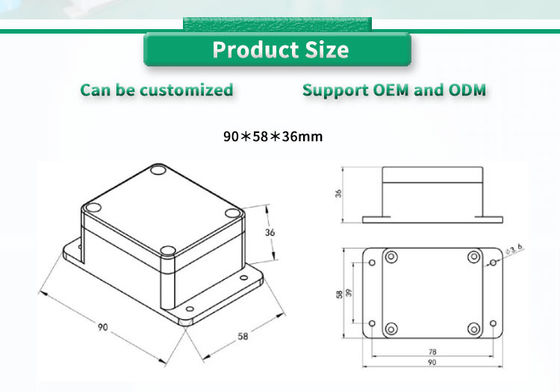 Compact UNIVO UBIS-63Y RS485 Dual Axis Angle Measurement Controller Inclination Sensor