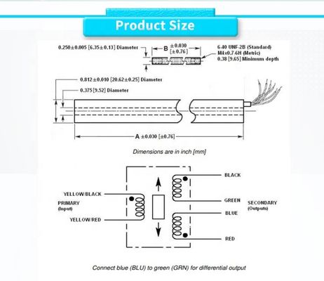 3Vrms Power Supply UNIVO UHRBY Distance Measuring Sensor for Linear Displacement