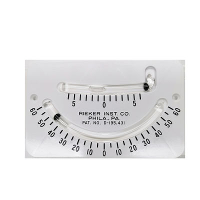 Rieker 2056Y Inclinometer 100% Polycarbonate Case and Glass Tube for Precise Readings