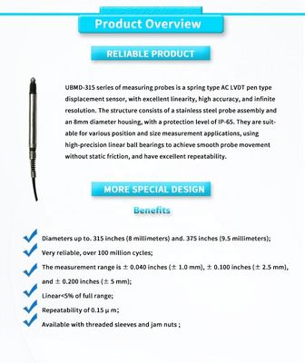 UNIVO UBMD-315Y High Sensitivity 24VDC 3Vrms Power Input Linear Displacement Sensor