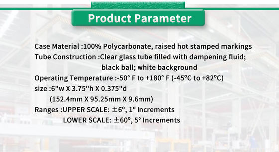 Industrial Grade Rieker 2056Y Glass Tube Inclinometer with 60 Degree Precision Angle