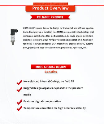 UBST-400Y UNIVO Tank Water Level Sensor Versatile Output Options for Easy Integration