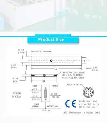 UNIVO UBMD-750Y Universal Linear Displacement Sensor with Power Supply 3Vrms/24VDC