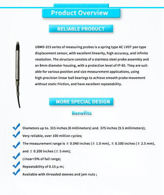 High Sensitivity and Precision Linear Displacement Sensor LVDT for Motion Position