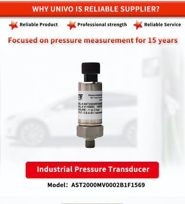 UNIVO AST2000-1569Y 0.5-4.5V Pressure Transducer for Liquid and Gas Pressure Sensing