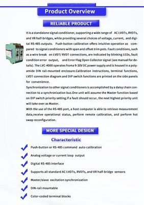 UNIVO LVC4000Y LVDT RVDT Half Bridge Differential Transmitter for Industrial Signal Conversion