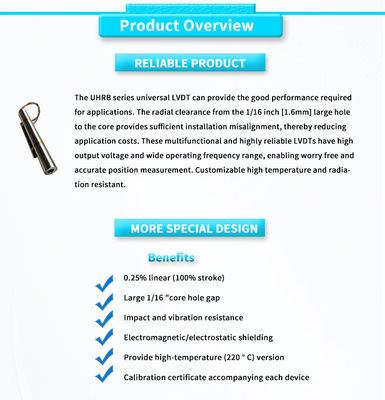 LVDT Linear Position Sensor for High-Temperature Applications -55°C to 150°C 220°C
