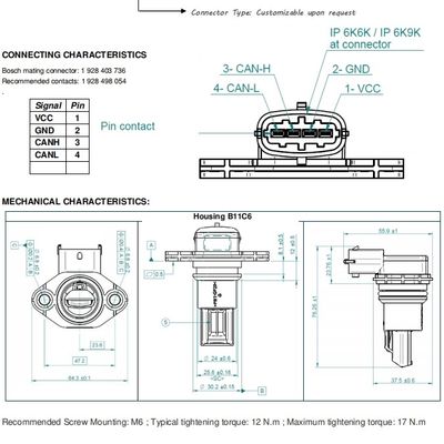 TE HTD2800Y Precise and Sensor Module for Vehicle Temperature Humidity and Pressure