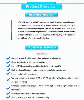 UNIVO UBMD-12Y High Sensitivity and Precision Linear Displacement Sensor for Testing
