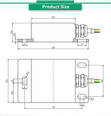 Dual Axis Inclination Sensor UBTA-PLY TTL Inclinometer With Customization Support