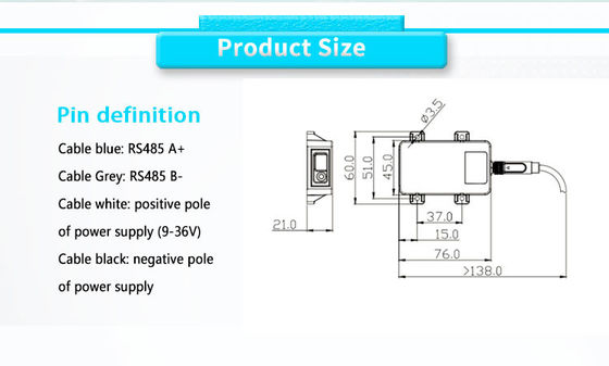 UBJG-06 Single Point Laser Distance Sensor 0.05-80m  for Industrial Control Monitoring