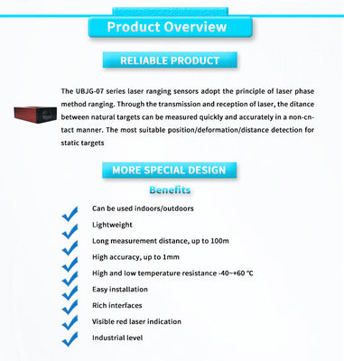 UNIVO UBJG-07Y Mini Protective Lidar Sensor for Position Measurement 0-100m Range