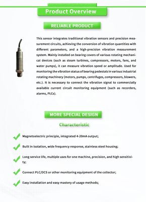 UNIVO UBZD2000Y Rotating Machinery Vibration Sensor for Electric Motor Bearing Seats