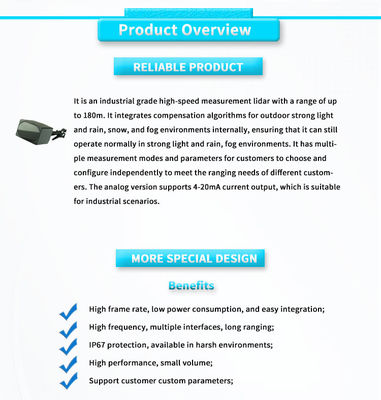 UBJG-03 Powerful UNIVO Collision Lidar Sensor for 100m Range Traffic Flow Statistics
