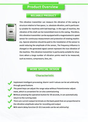 Digital Display Sensor And Transmitter UBZD4000Y Vibration Monitoring Machine