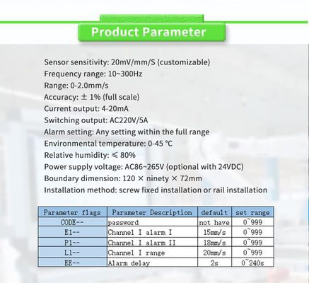 Digital Display Sensor And Transmitter UBZD4000Y Vibration Monitoring Machine