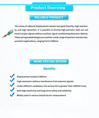 Accurate -50-120C UBRE-O4Y LVDT Linear Displacement Sensor for Automobile Automation