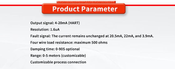 Customized Radar level gauge for dust scenarios monitoring liquid position up to 100m