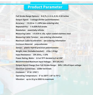 High Accuracy UNIVO UBPR-01Y Pull Rope Displacement Sensor for Customized Applications