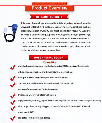 Comprehensive Accuracy ±1%FS UNIVO Customized Corrosion Resistant Level Gauge Sensor