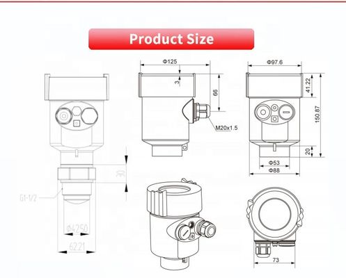 80G Ultra-High Frequency Millimeter Wave Radar Level Gauge for Solid-Liquid Detection