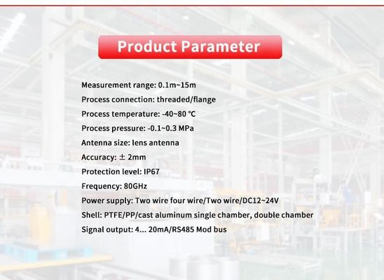 80G Ultra-High Frequency Millimeter Wave Radar Level Gauge for Solid-Liquid Detection
