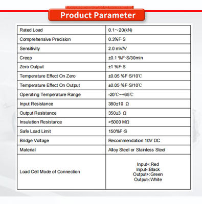 Force Sensor UNIVO UBWP307Y Rated Load 0.1-20kN for Robotic Arm and Small Electronic Scale