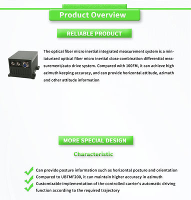 RS422 Output Form UBTMF1100Y Fiber Optic Micro Inertial Measurement System Sensor FOG