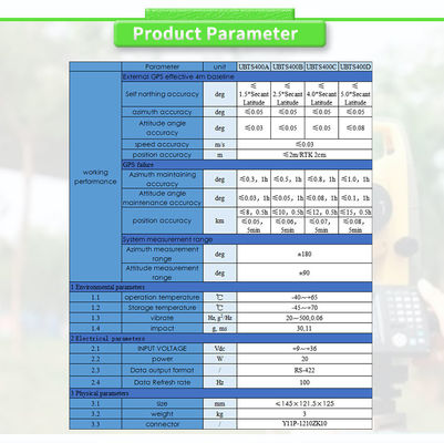 Stable Unmanned Ship Navigation Control Fiber Optic Gyroscope with RS422 Output Form