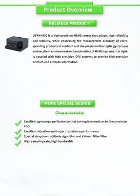 Speed Accuracy 0.01m/s UNIVO UBTMH400Y Fibre Optic Gyroscope Sensor for North Finding