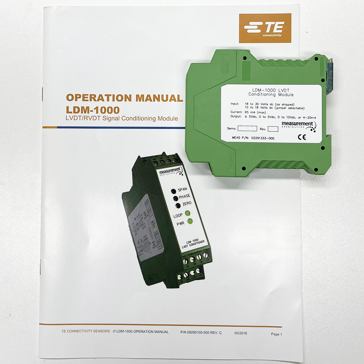 MEAS LDM-1000Y Spot LVDT RVDT 4/5/6 Wire Connection Displacement Sensor ...