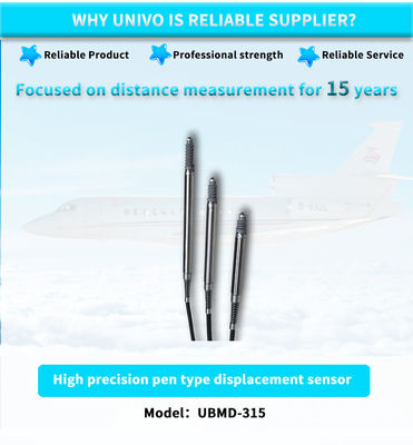 High Precision UNIVO 24VDC 3Vrms Power Linear Displacement Sensor LVDT for Industrial